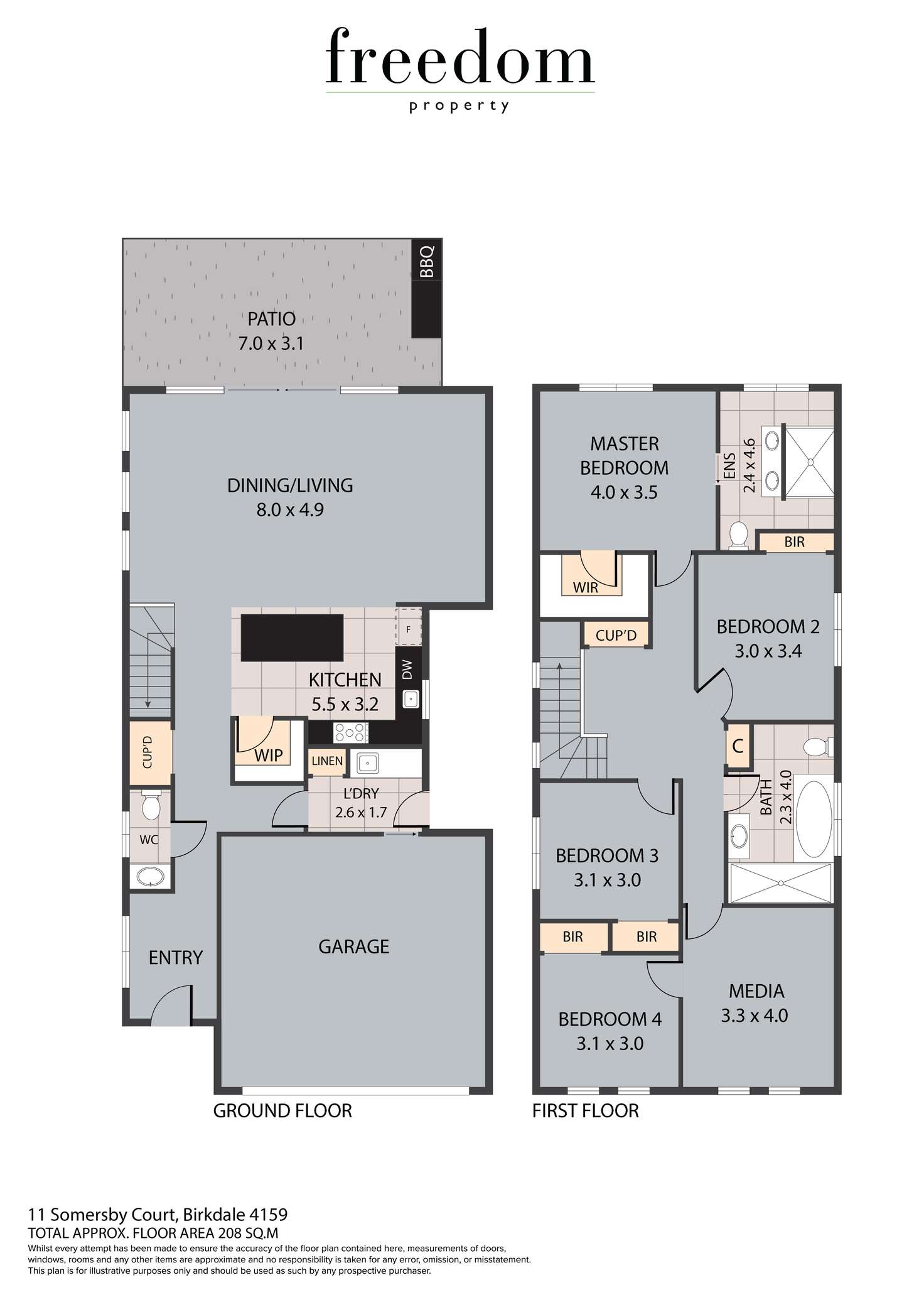 Floorplan of Homely house listing, 11 Somersby Court, Birkdale QLD 4159
