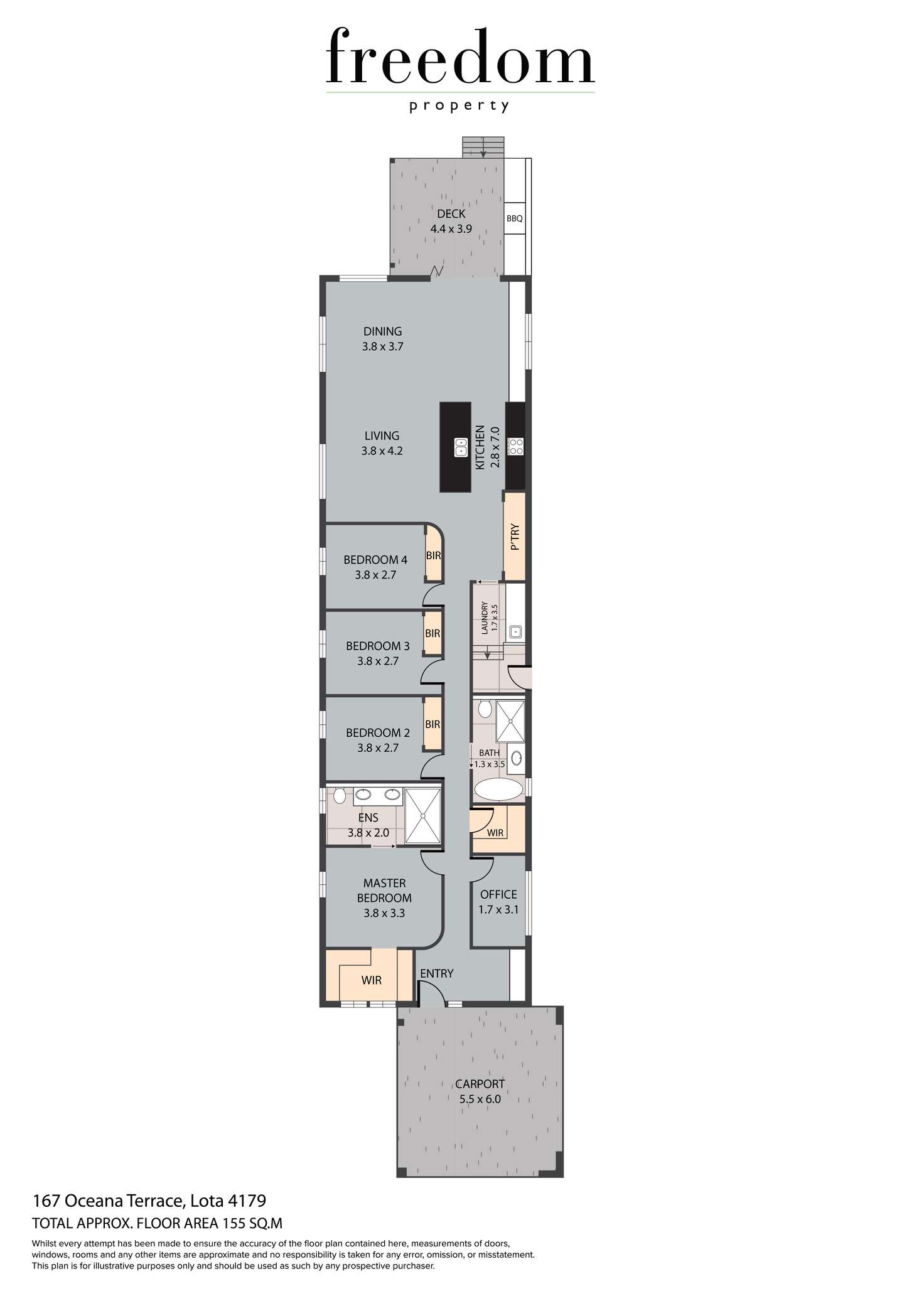 Floorplan of Homely house listing, 167 Oceana Terrace, Lota QLD 4179