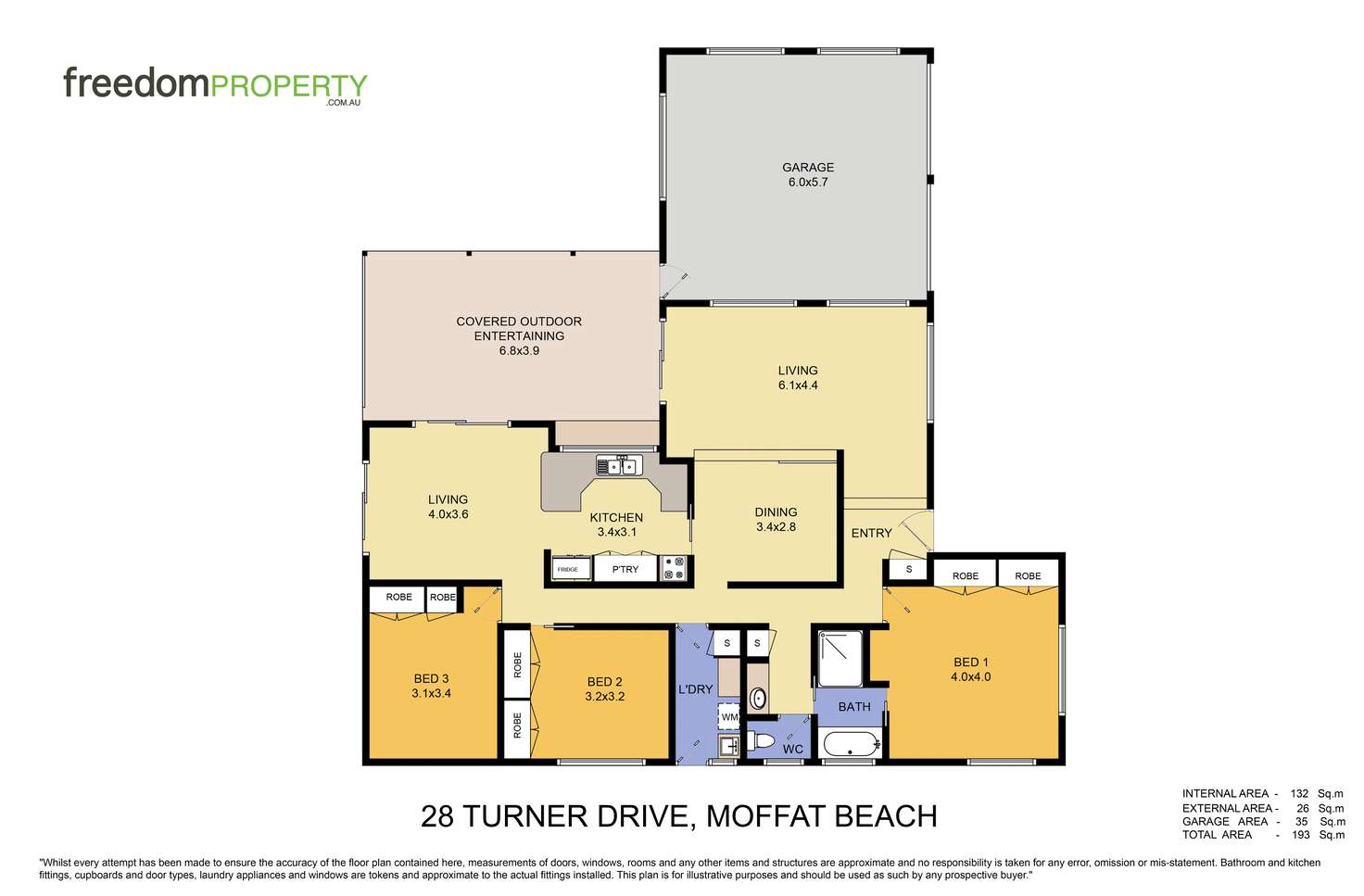 Floorplan of Homely house listing, 28 Turner Drive, Moffat Beach QLD 4551