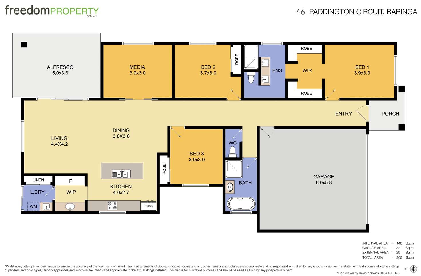 Floorplan of Homely house listing, 46 Paddington Circuit, Baringa QLD 4551