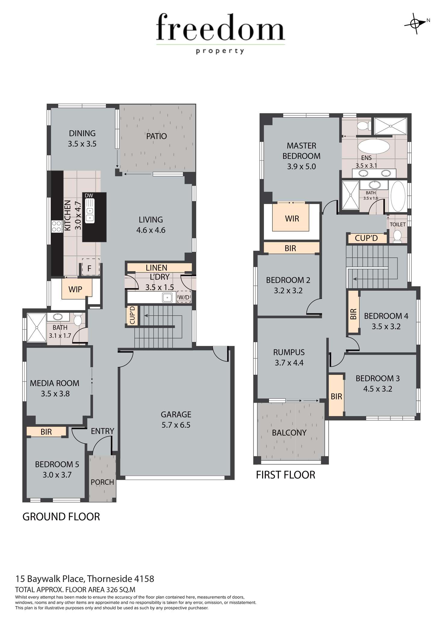 Floorplan of Homely house listing, 15 Baywalk Place, Thorneside QLD 4158