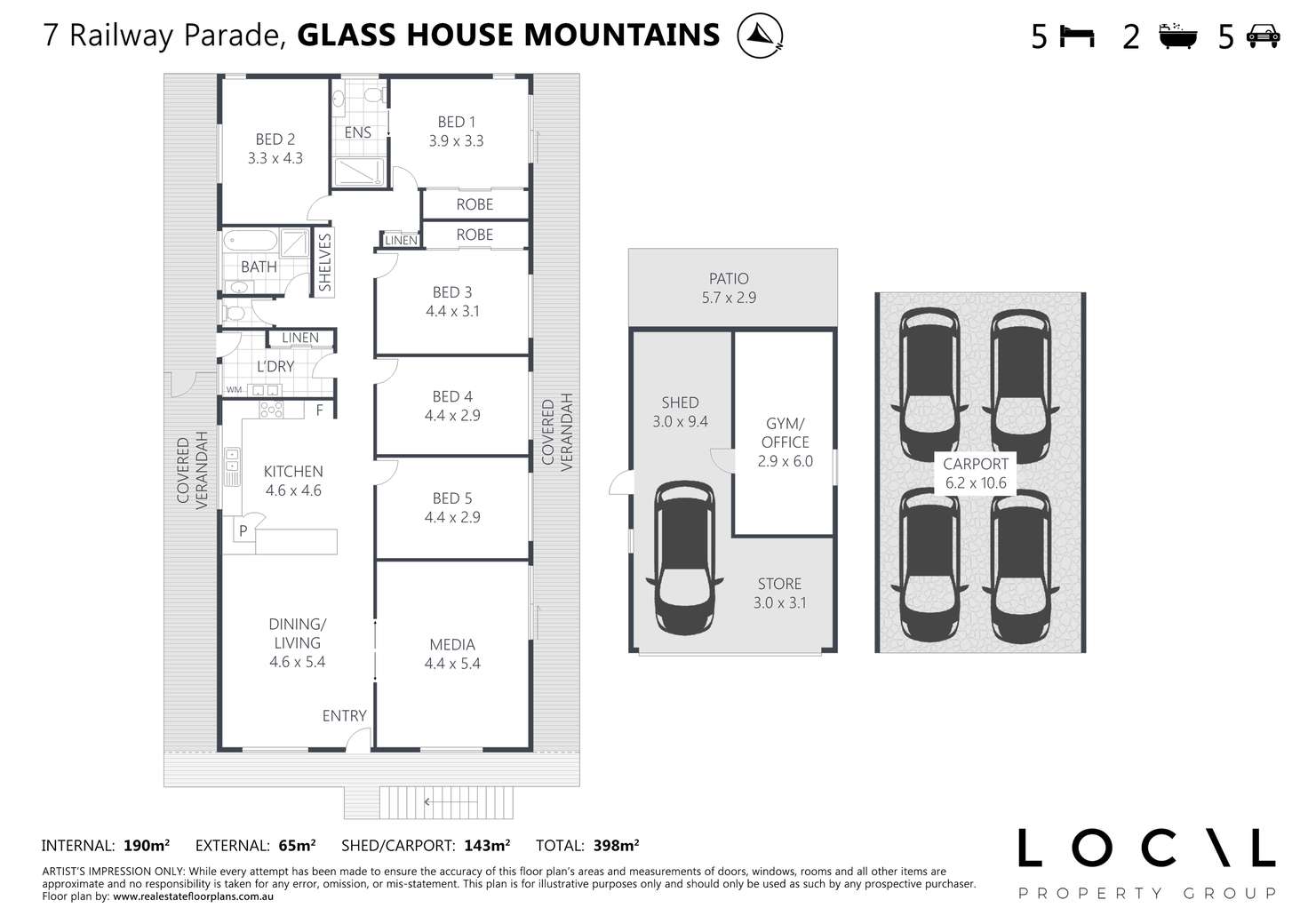 Floorplan of Homely house listing, 7 Railway Parade, Glass House Mountains QLD 4518