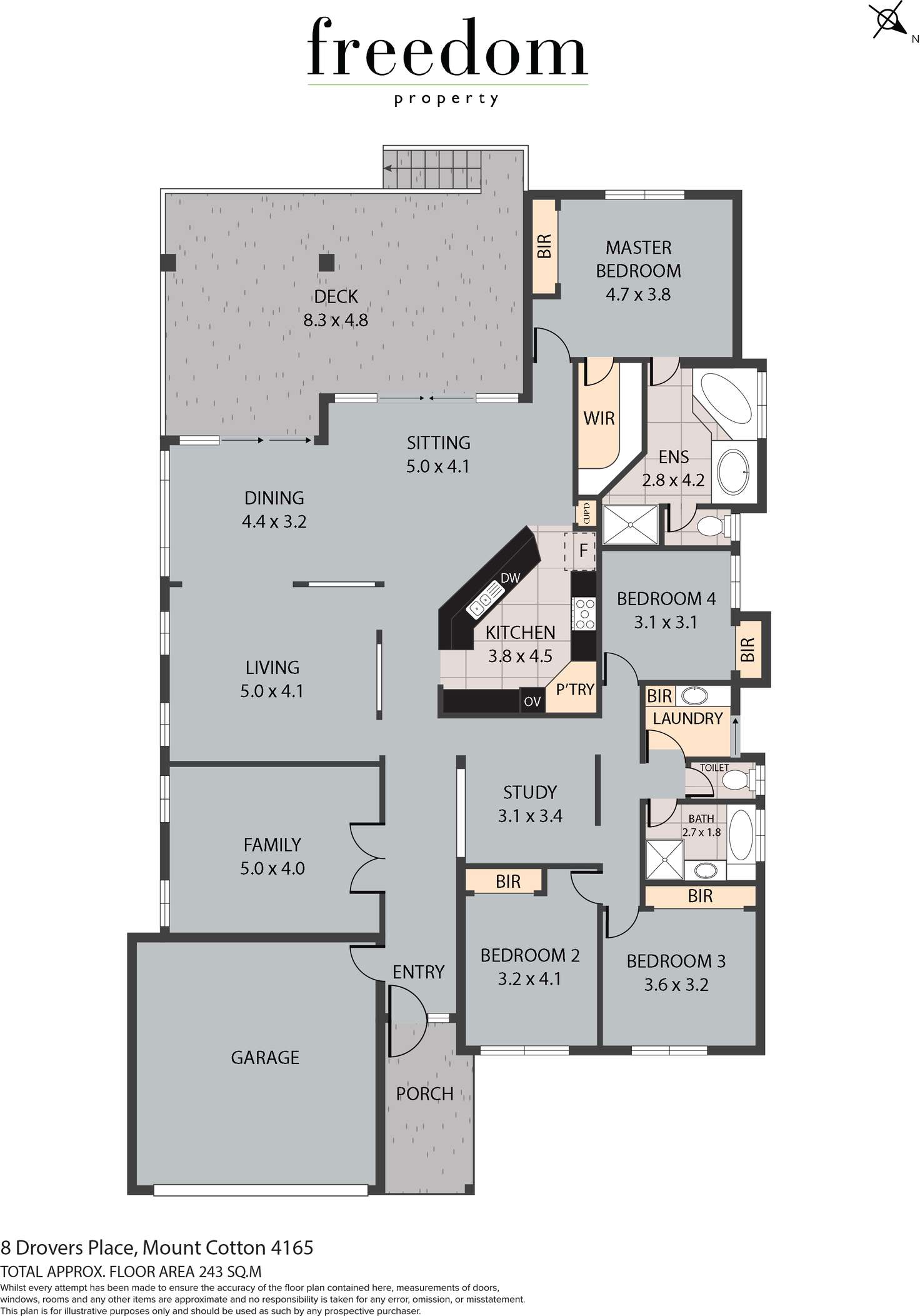 Floorplan of Homely house listing, 8 Drovers Place, Mount Cotton QLD 4165