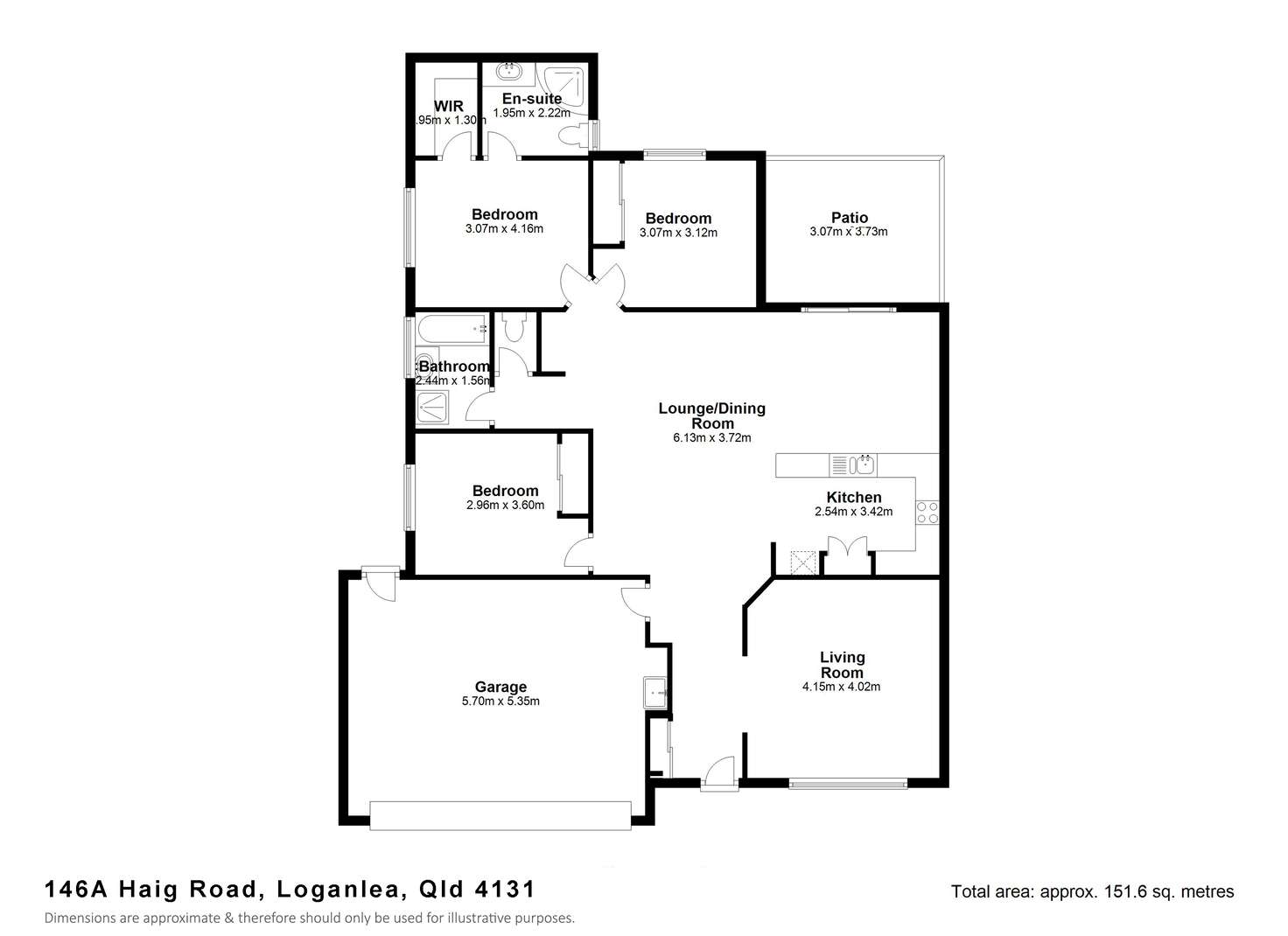 Floorplan of Homely semiDetached listing, 1/146 Haig Road, Loganlea QLD 4131