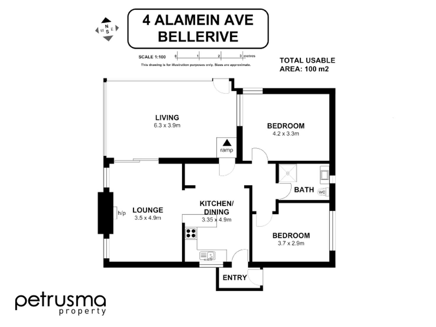 Floorplan of Homely house listing, 4 Alamein Avenue, Bellerive TAS 7018