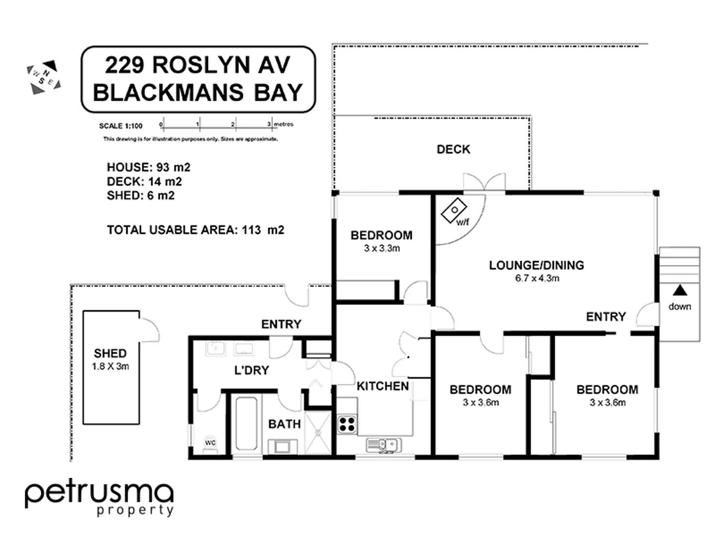 Floorplan of Homely house listing, 229 Roslyn Avenue, Blackmans Bay TAS 7052