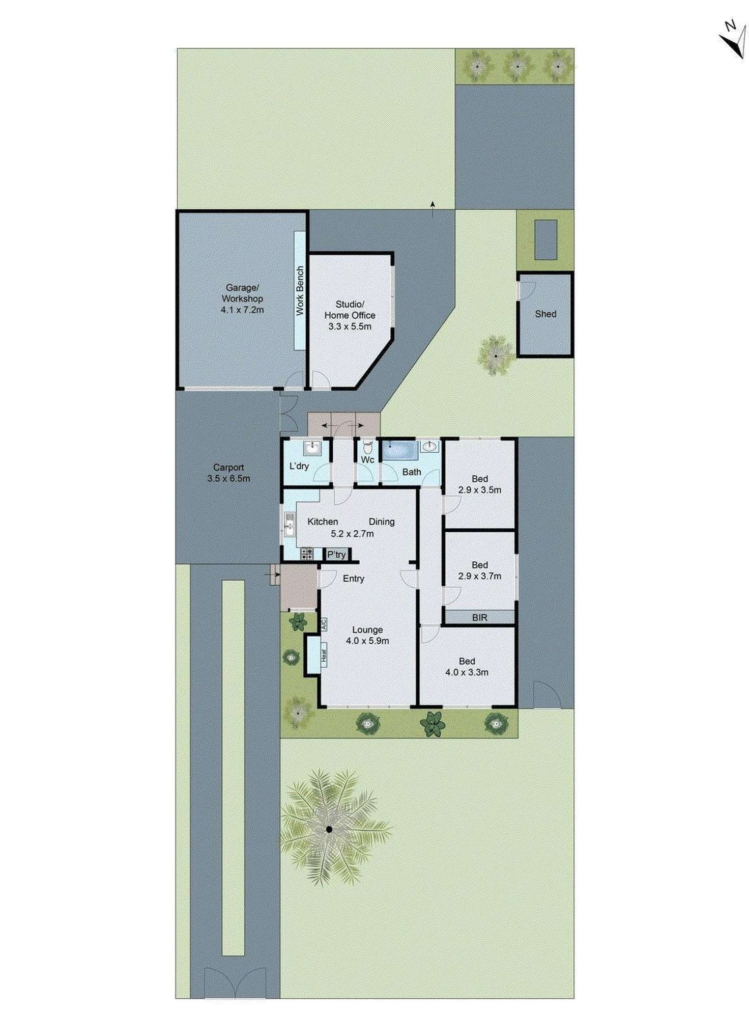 Floorplan of Homely house listing, 4 Olney Avenue, Thomson VIC 3219