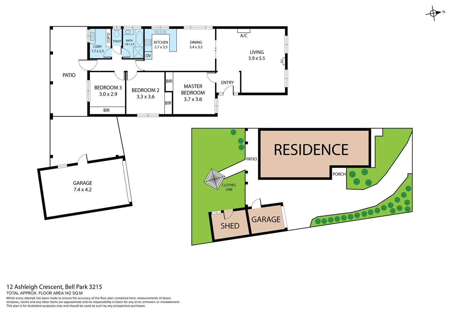 Floorplan of Homely house listing, 12 Ashleigh Cres, Bell Park VIC 3215