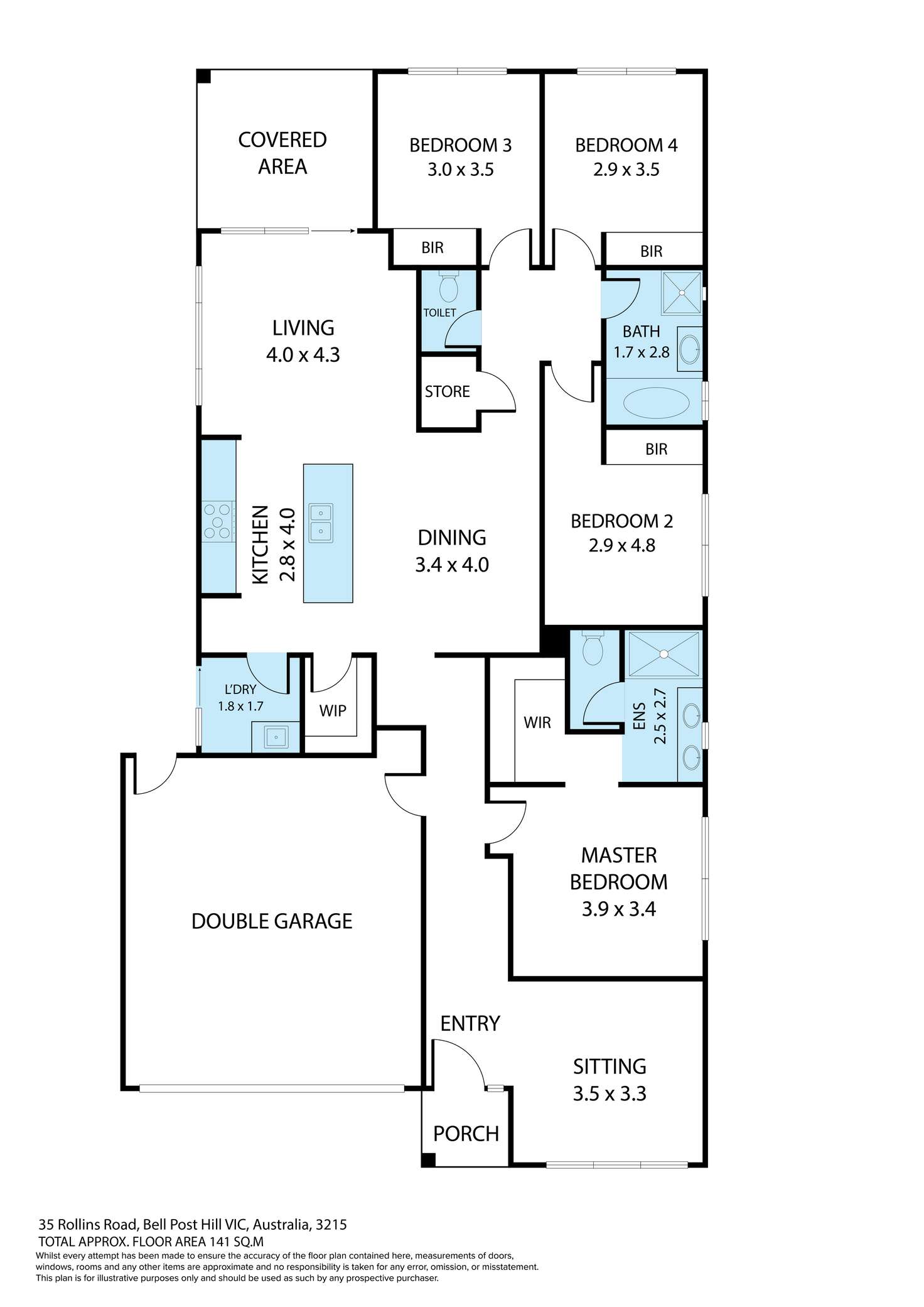 Floorplan of Homely house listing, 35 Rollins Rd, Bell Post Hill VIC 3215