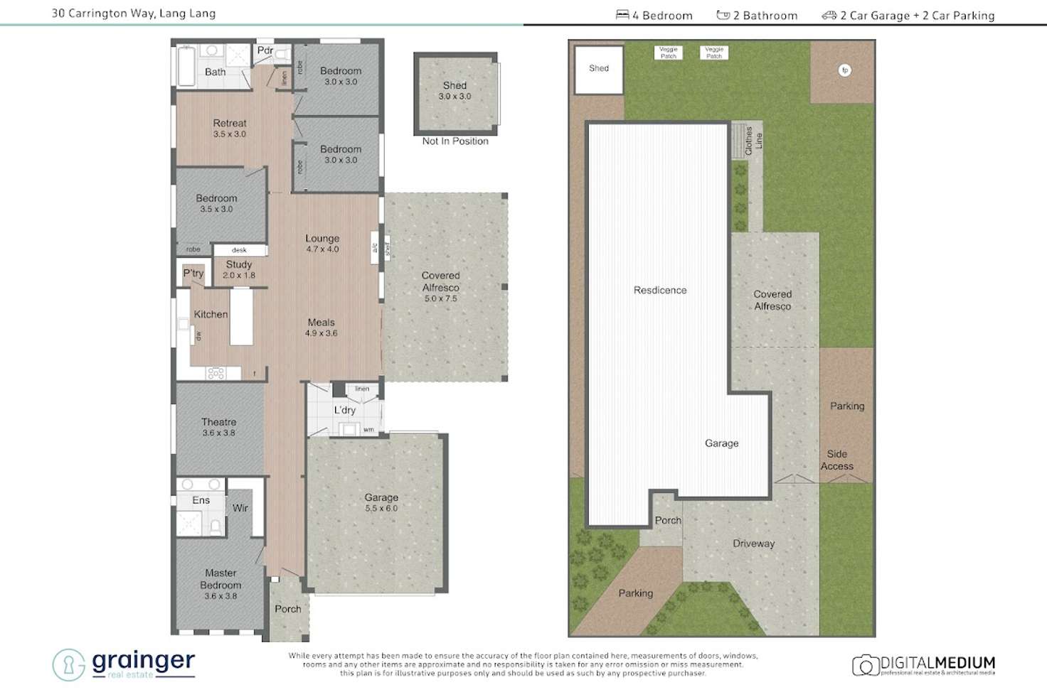 Floorplan of Homely house listing, 30 Carrington Way, Lang Lang VIC 3984