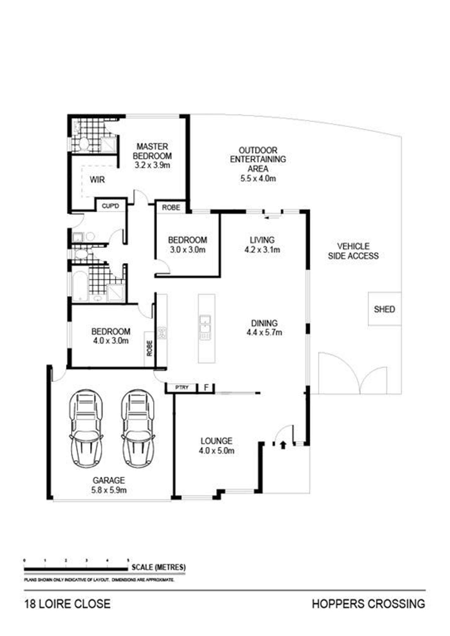 Floorplan of Homely house listing, 18 Loire Close, Hoppers Crossing VIC 3029
