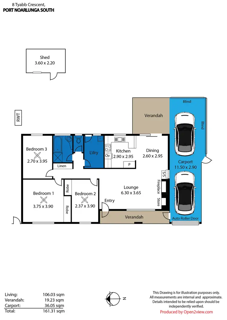 Floorplan of Homely house listing, 8 Tyabb Crescent, Port Noarlunga South SA 5167