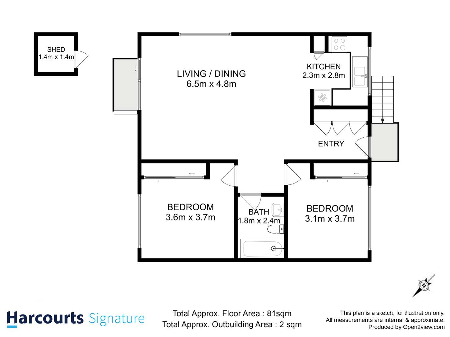 Floorplan of Homely house listing, 2/14 Sorell Street, Bridgewater TAS 7030