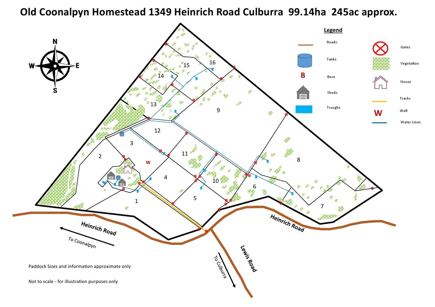 Floorplan of Homely cropping listing, 1349 Heinrich Road, Culburra SA 5261