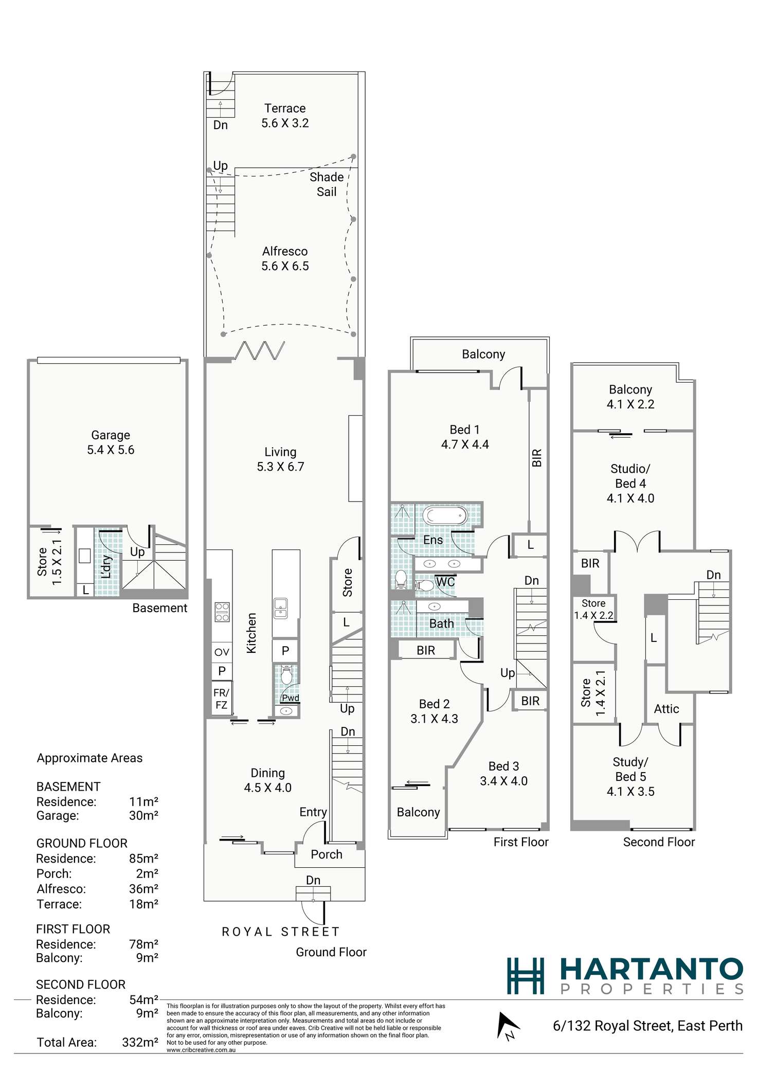 Floorplan of Homely house listing, 6/132 Royal Street, East Perth WA 6004