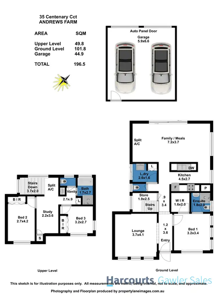 Floorplan of Homely townhouse listing, 35 Centenary Circuit, Andrews Farm SA 5114