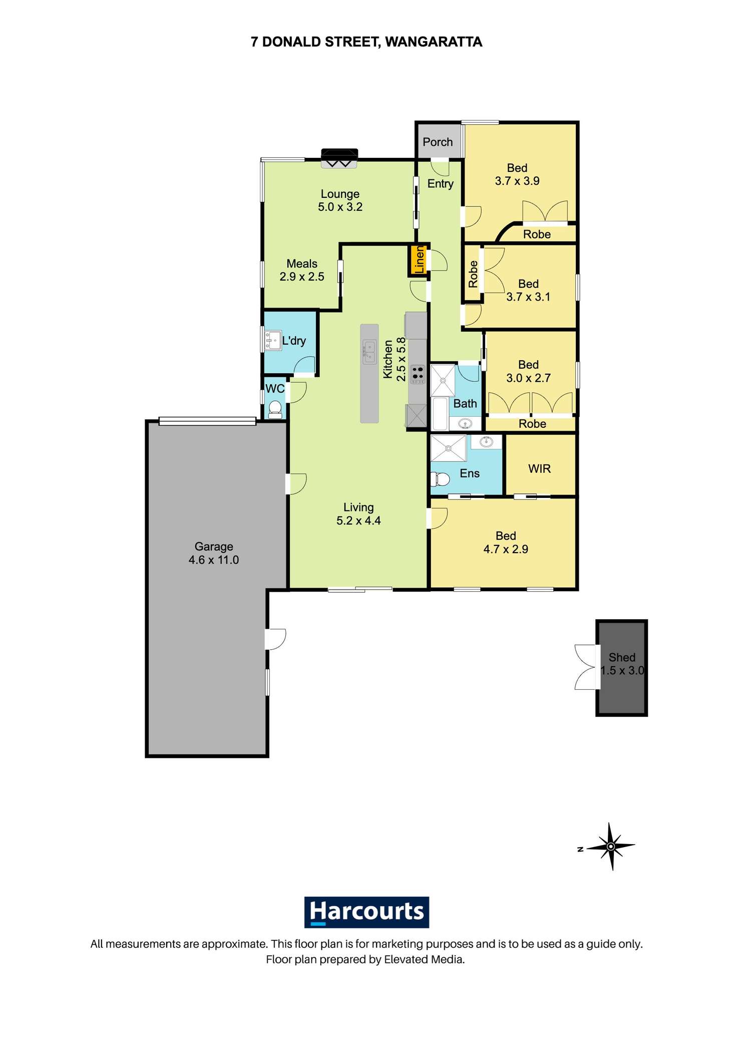 Floorplan of Homely house listing, 7 Donald Street, Wangaratta VIC 3677