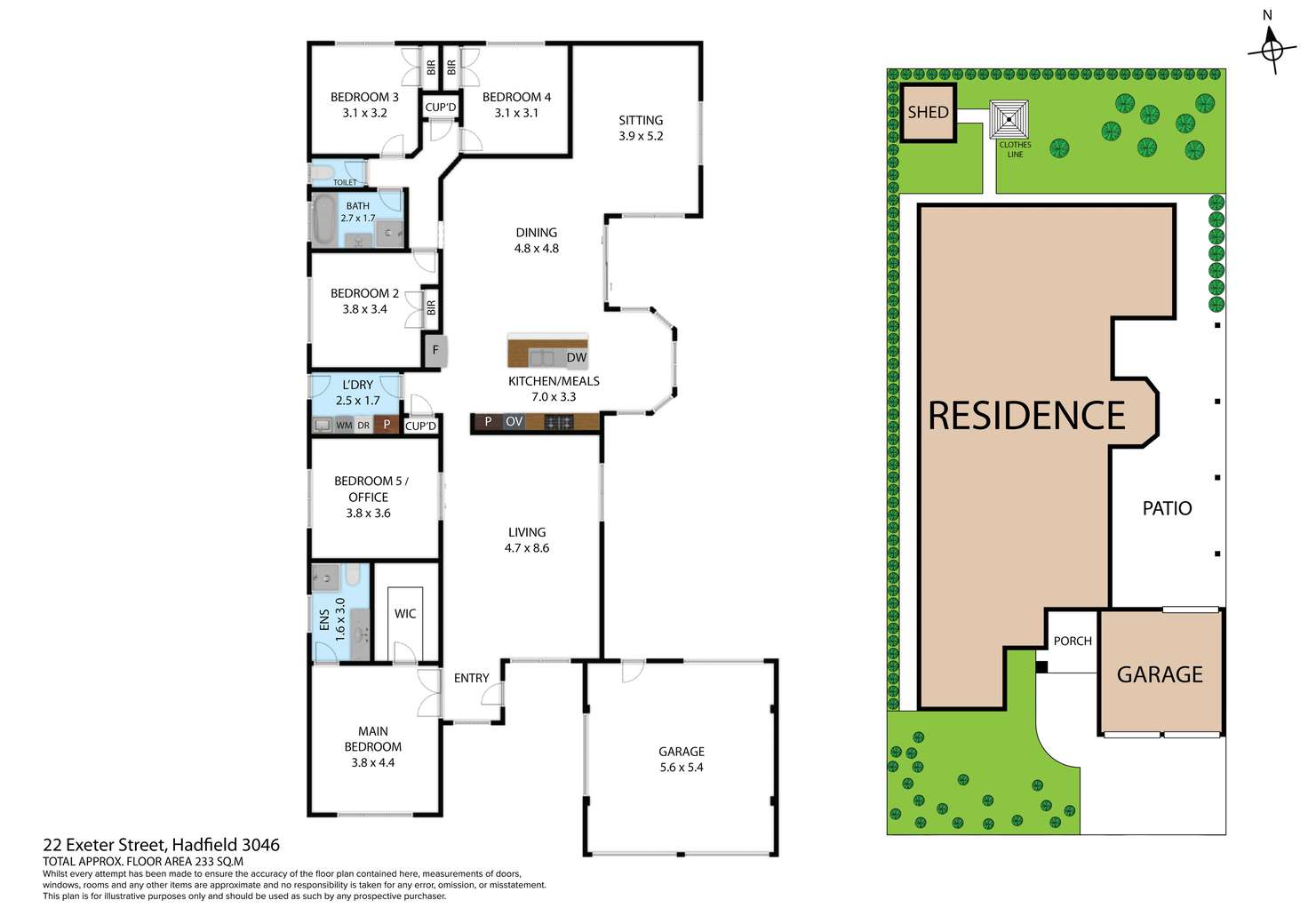 Floorplan of Homely house listing, 22 Exeter Street, Hadfield VIC 3046