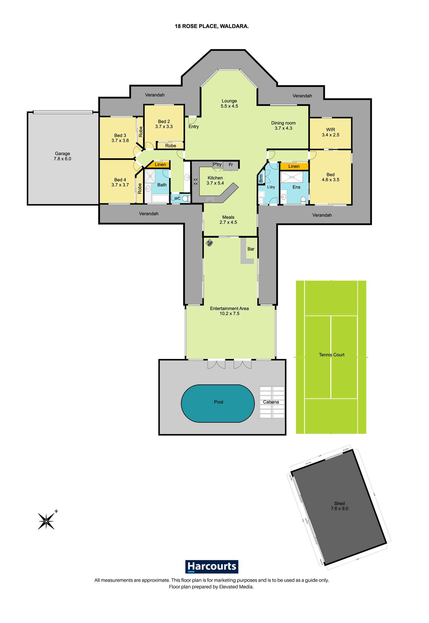 Floorplan of Homely house listing, 18 Rose Place, Waldara VIC 3678