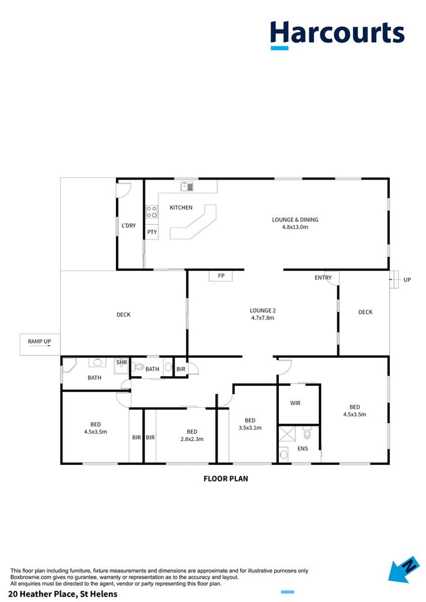 Floorplan of Homely house listing, 20 Heather Place, St Helens TAS 7216