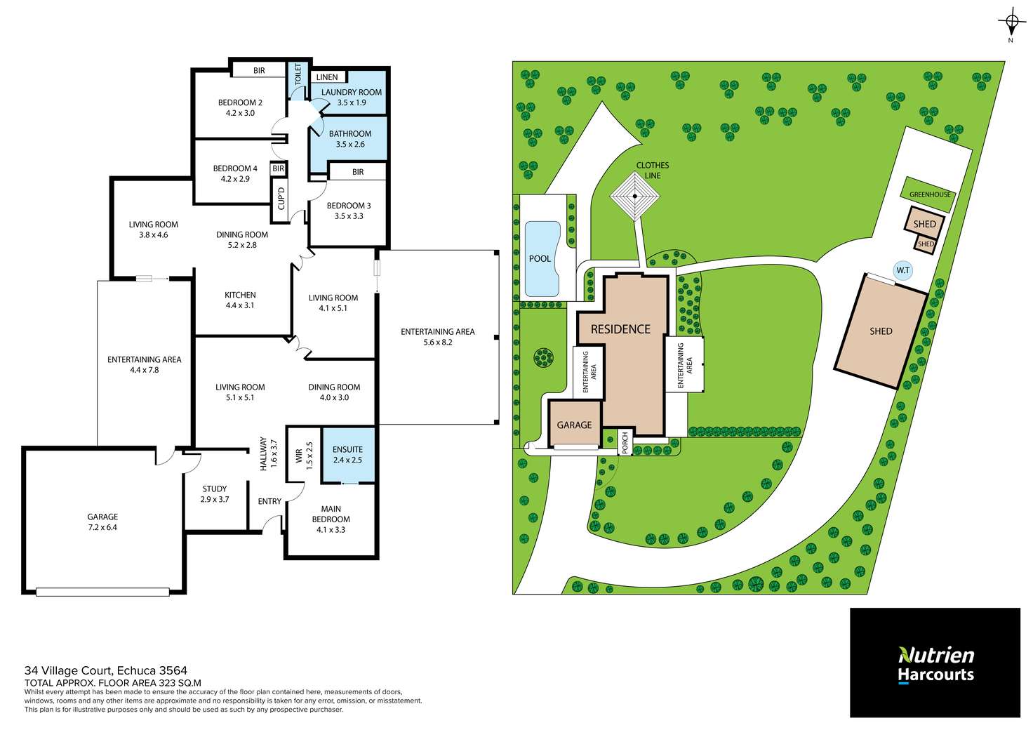 Floorplan of Homely house listing, 34 Village Court, Echuca VIC 3564