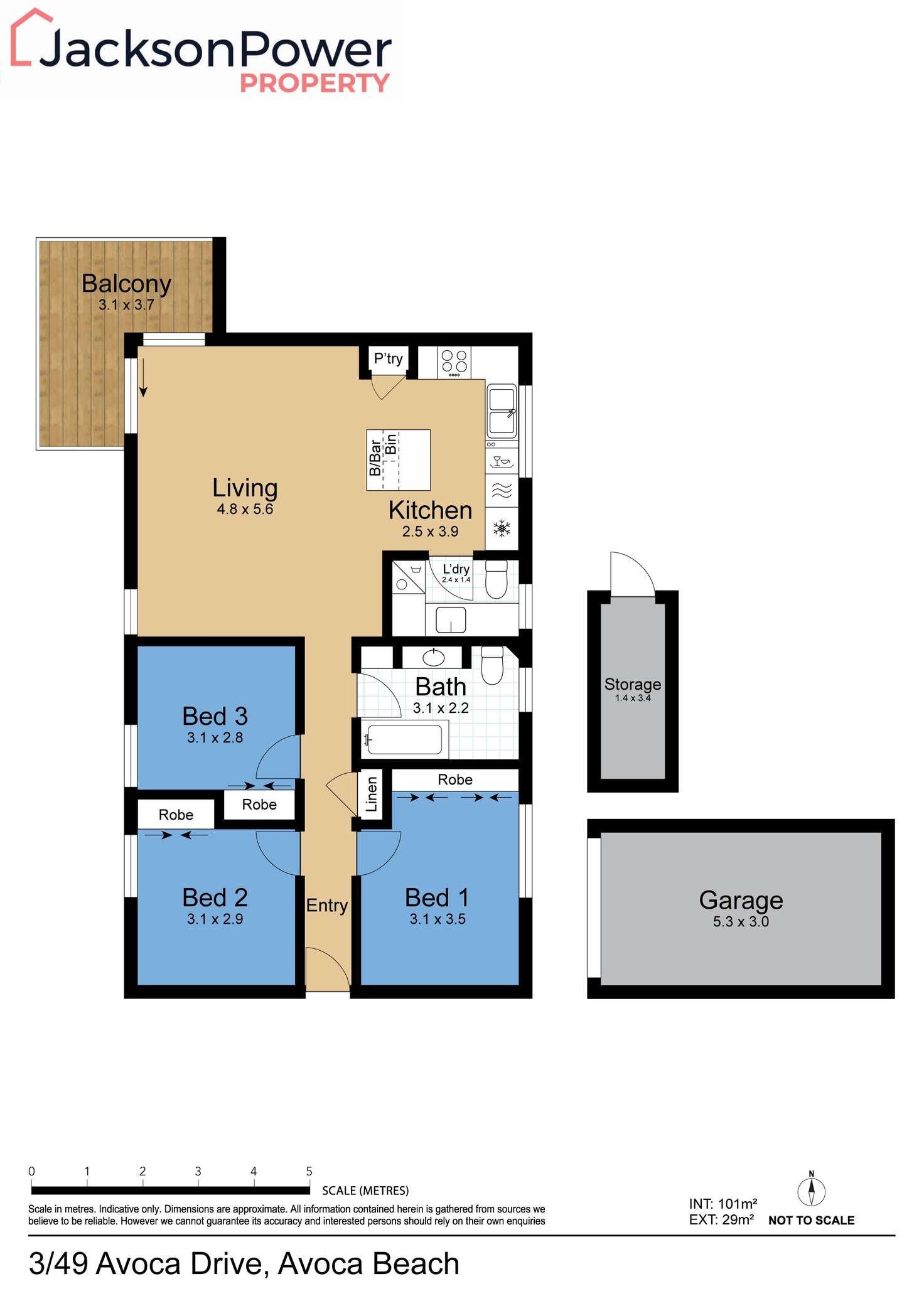 Floorplan of Homely unit listing, 3/49 Avoca Drive, Avoca Beach NSW 2251