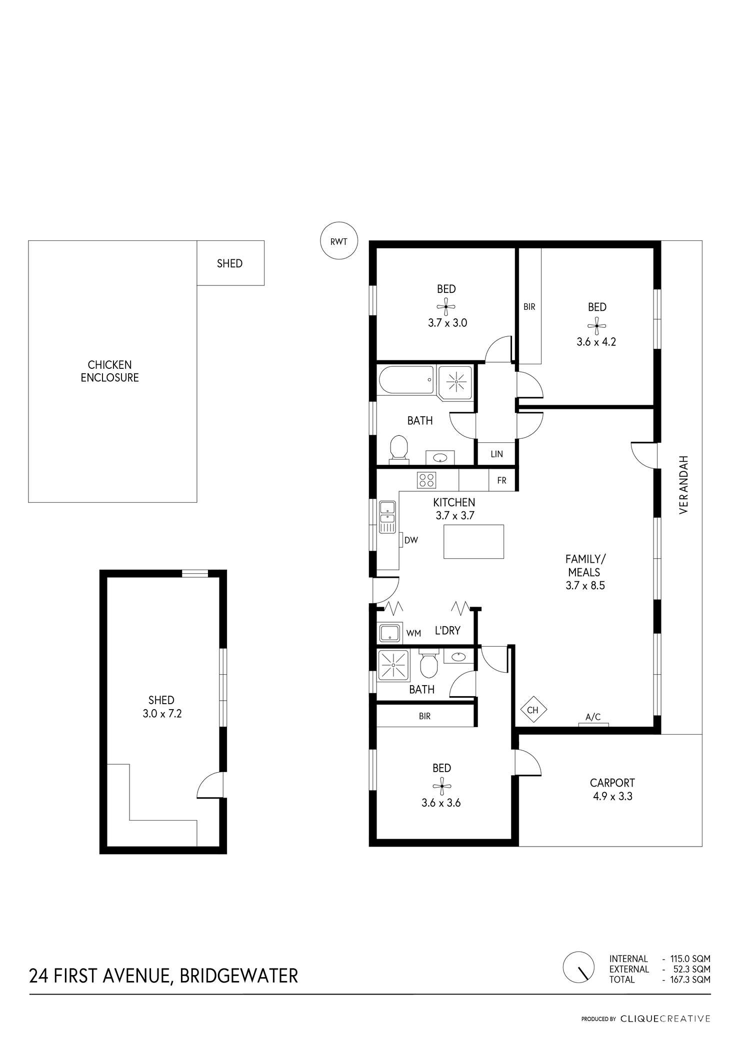 Floorplan of Homely house listing, 24 First Avenue, Bridgewater SA 5155