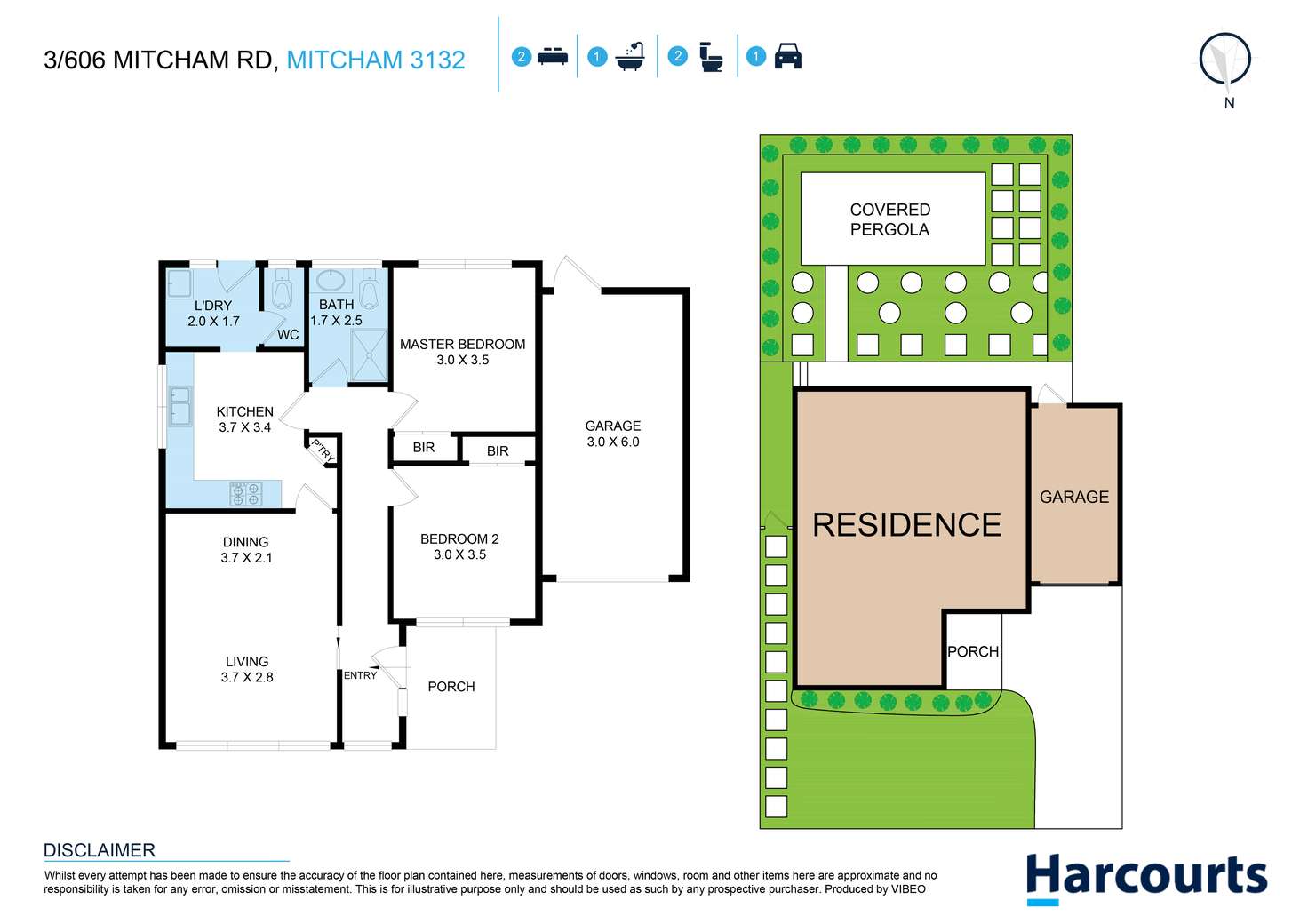 Floorplan of Homely unit listing, 3/606 Mitcham Road, Mitcham VIC 3132