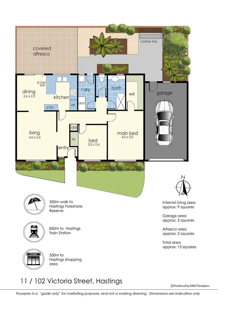 Floorplan of Homely unit listing, 11/102 Victoria Street, Hastings VIC 3915