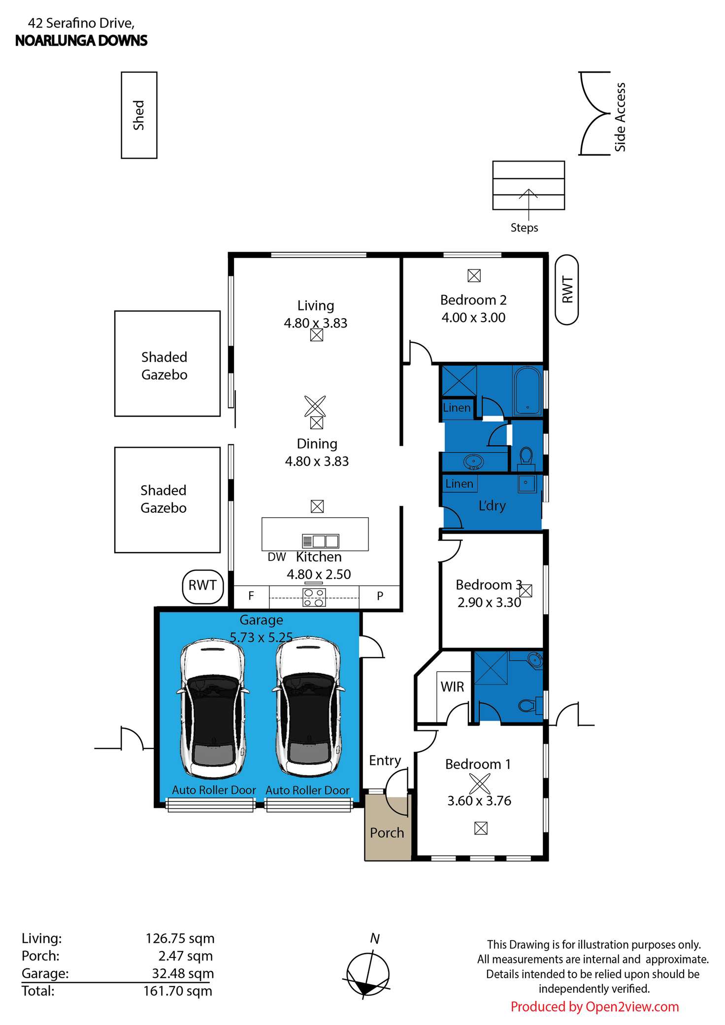 Floorplan of Homely house listing, 42 Serafino Drive, Noarlunga Downs SA 5168