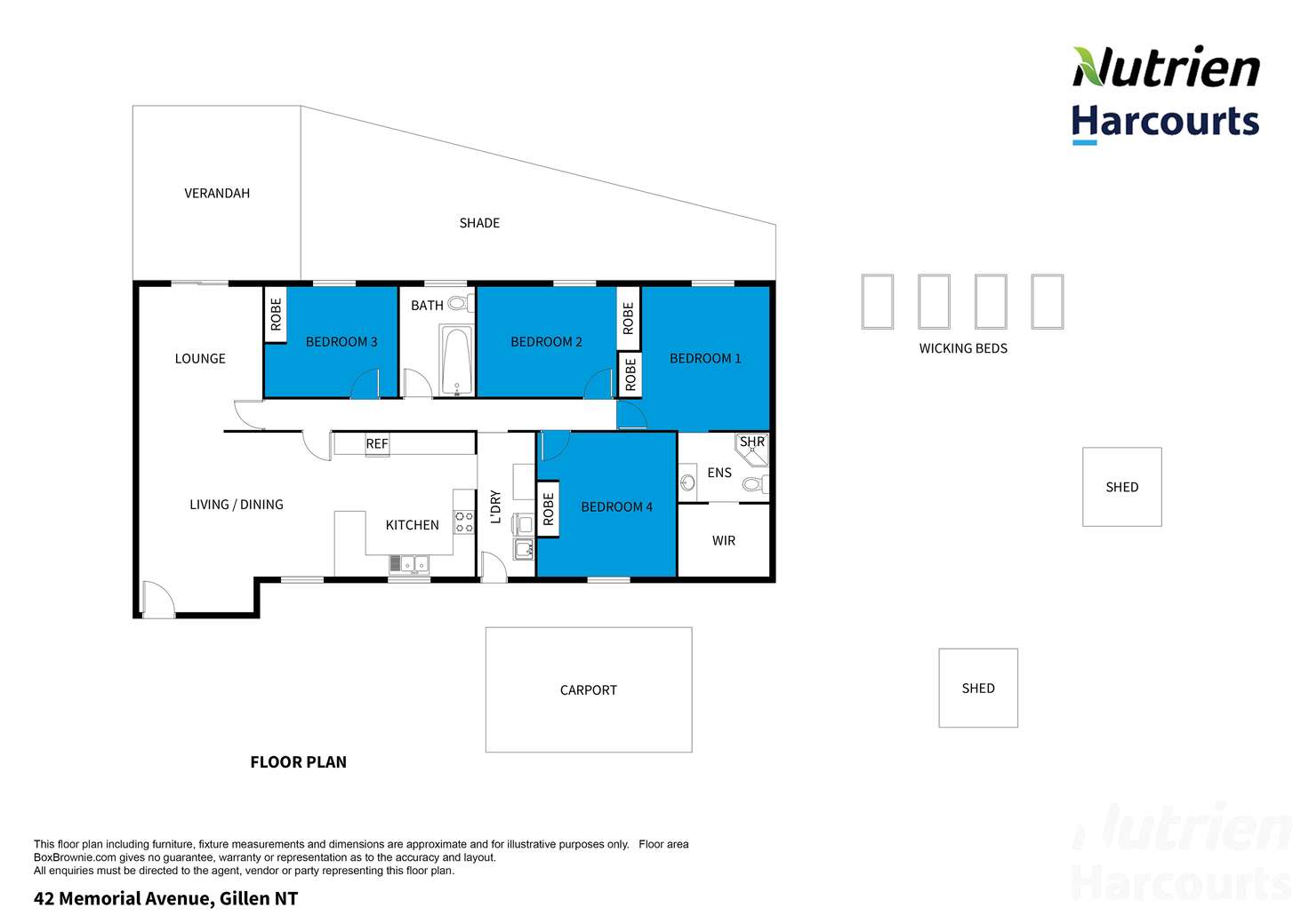 Floorplan of Homely house listing, 42 Memorial Avenue, Gillen NT 870