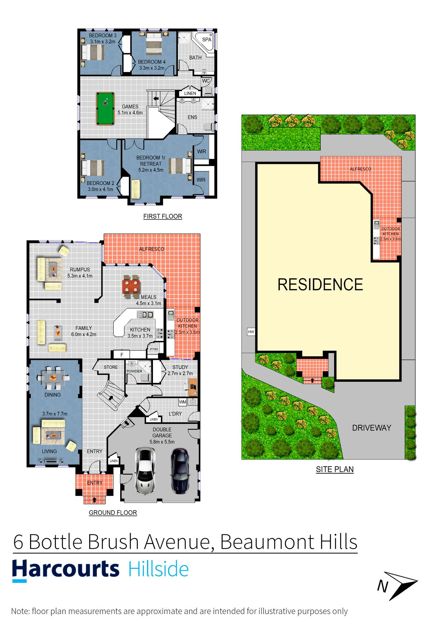 Floorplan of Homely house listing, 6 Bottle Brush Avenue, Beaumont Hills NSW 2155