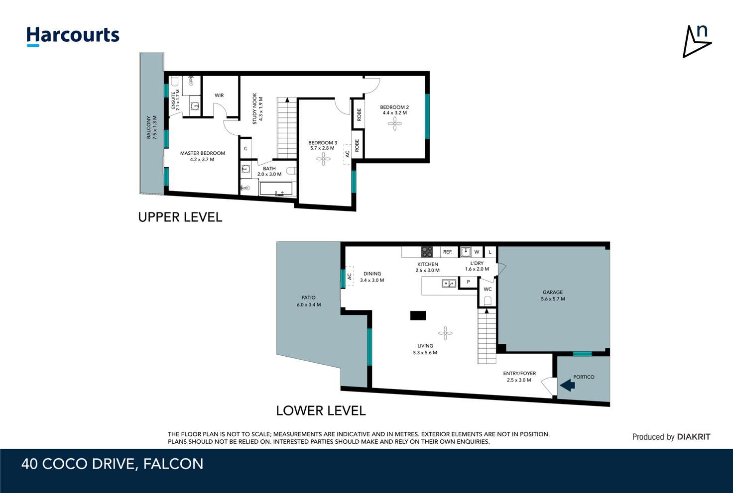 Floorplan of Homely townhouse listing, 40 Coco Drive, Falcon WA 6210