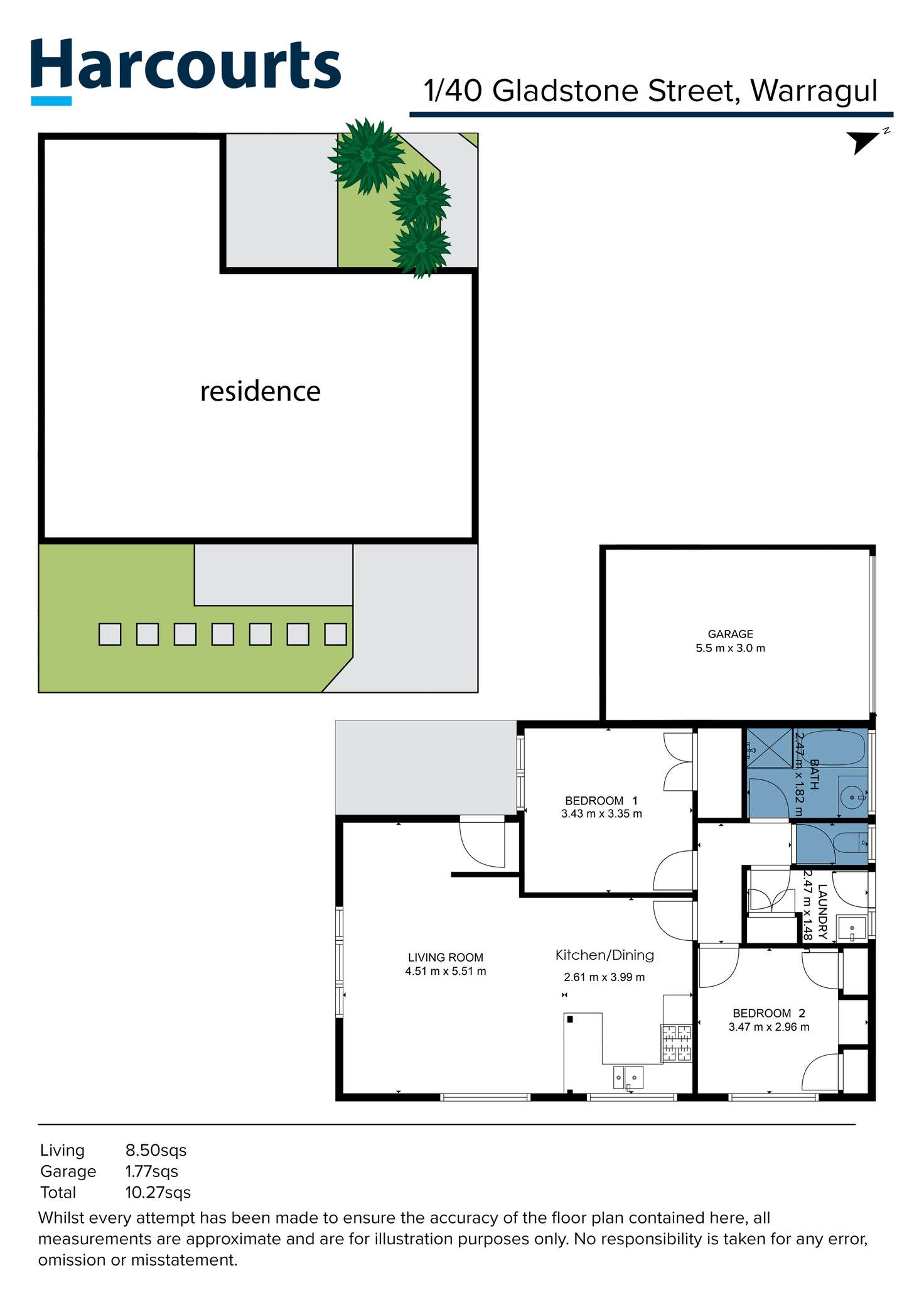 Floorplan of Homely unit listing, 1/40 Gladstone Street, Warragul VIC 3820