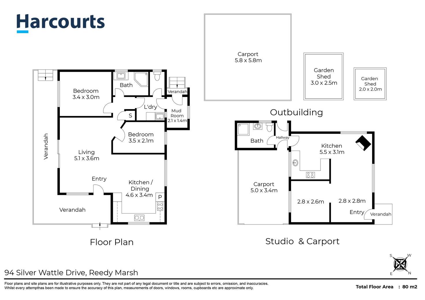 Floorplan of Homely house listing, 94 Silver Wattle Drive, Reedy Marsh TAS 7304