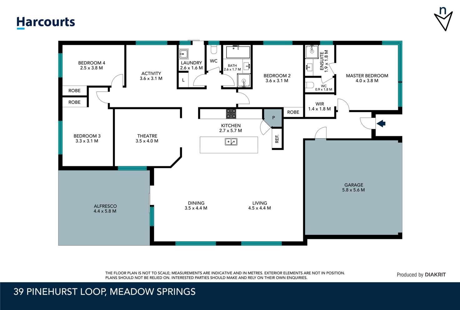 Floorplan of Homely house listing, 39 Pinehurst Loop, Meadow Springs WA 6210