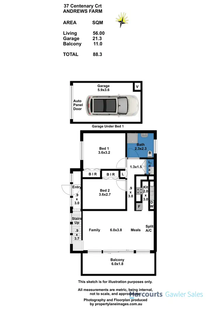 Floorplan of Homely unit listing, 37 Centenary Circuit, Andrews Farm SA 5114