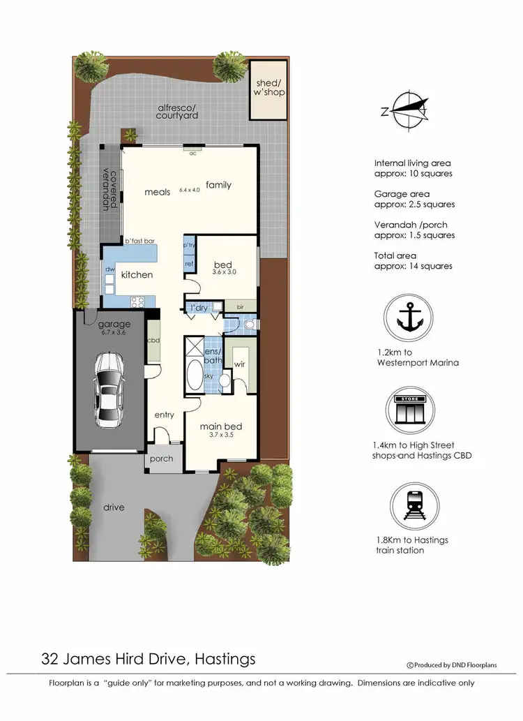 Floorplan of Homely house listing, 32 James Hird Drive, Hastings VIC 3915