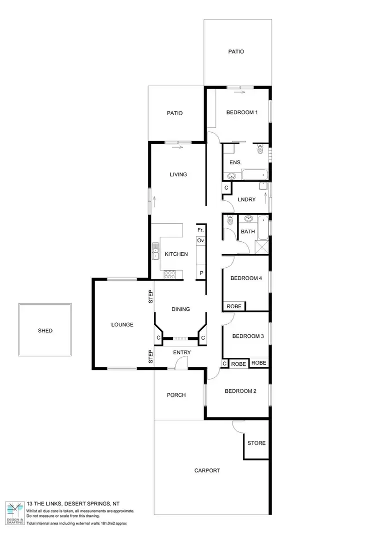 Floorplan of Homely house listing, 13 The Links, Desert Springs NT 870