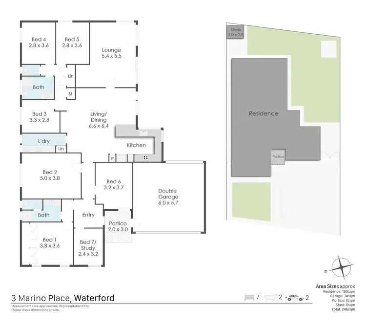 Floorplan of Homely house listing, 3 Marino Place, Waterford WA 6152