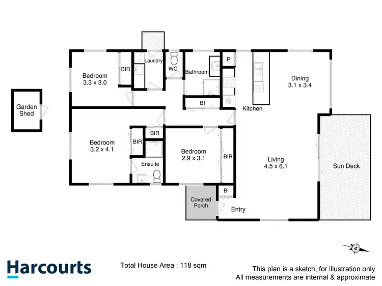 Floorplan of Homely unit listing, 2/57 Sale Street, Huonville TAS 7109