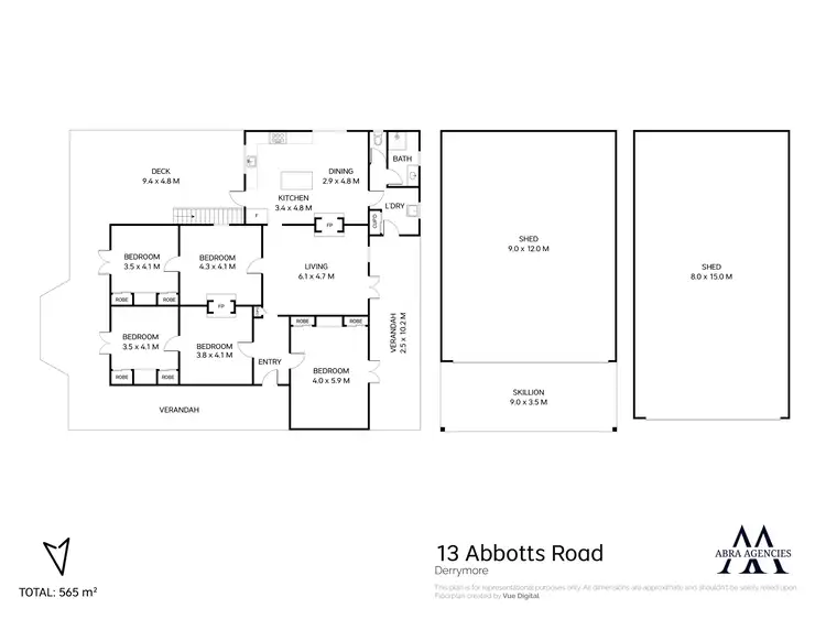Floorplan of Homely house listing, 13 Abbotts Road, Derrymore QLD 4352