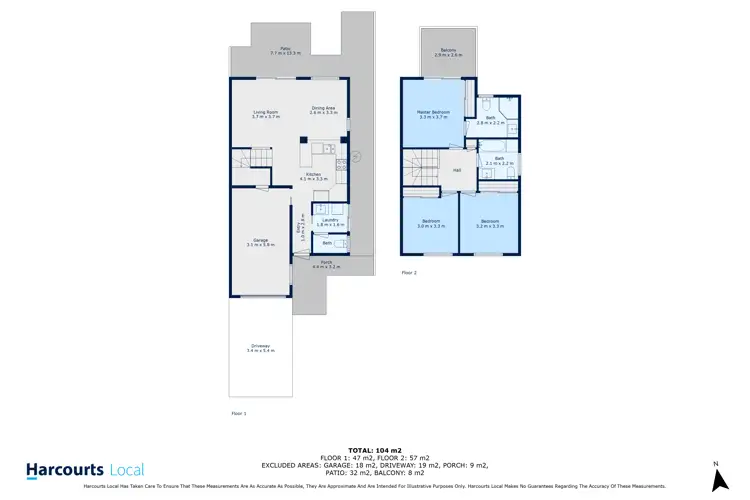 Floorplan of Homely townhouse listing, 10/28 Sean Street, Boondall QLD 4034