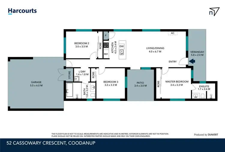 Floorplan of Homely house listing, 52 Cassowary Crescent, Coodanup WA 6210