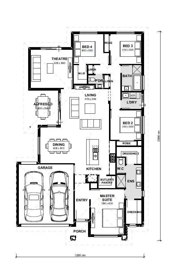 Floorplan of Homely house listing, 14 Horsnell Way, Andrews Farm SA 5114