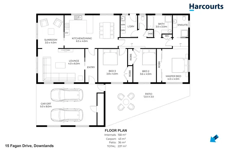 Floorplan of Homely house listing, 15 Fagan Drive, Downlands TAS 7320
