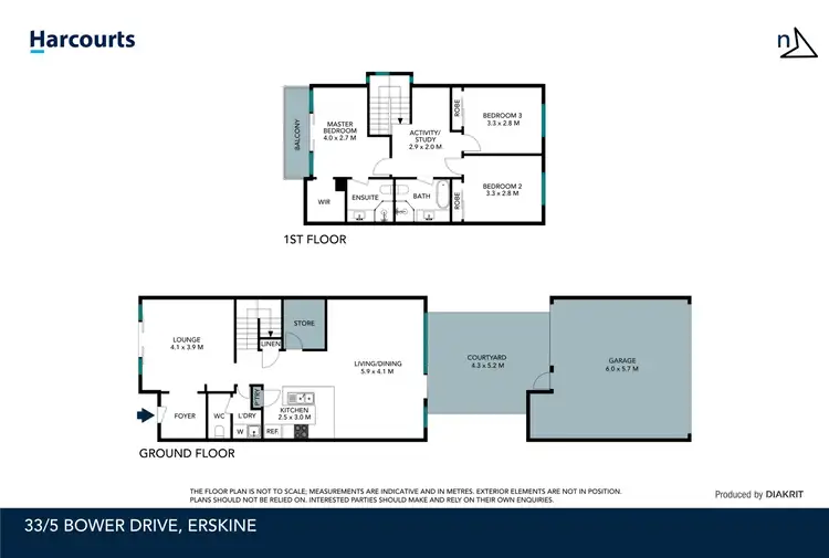 Floorplan of Homely house listing, 33/5 Bower Drive, Erskine WA 6210