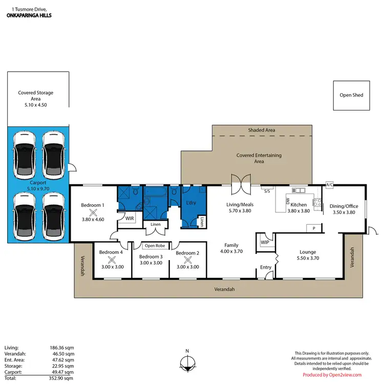 Floorplan of Homely house listing, 1 Tusmore Drive, Onkaparinga Hills SA 5163