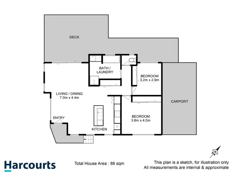 Floorplan of Homely house listing, 3/7376 Channel Highway, Cygnet TAS 7112
