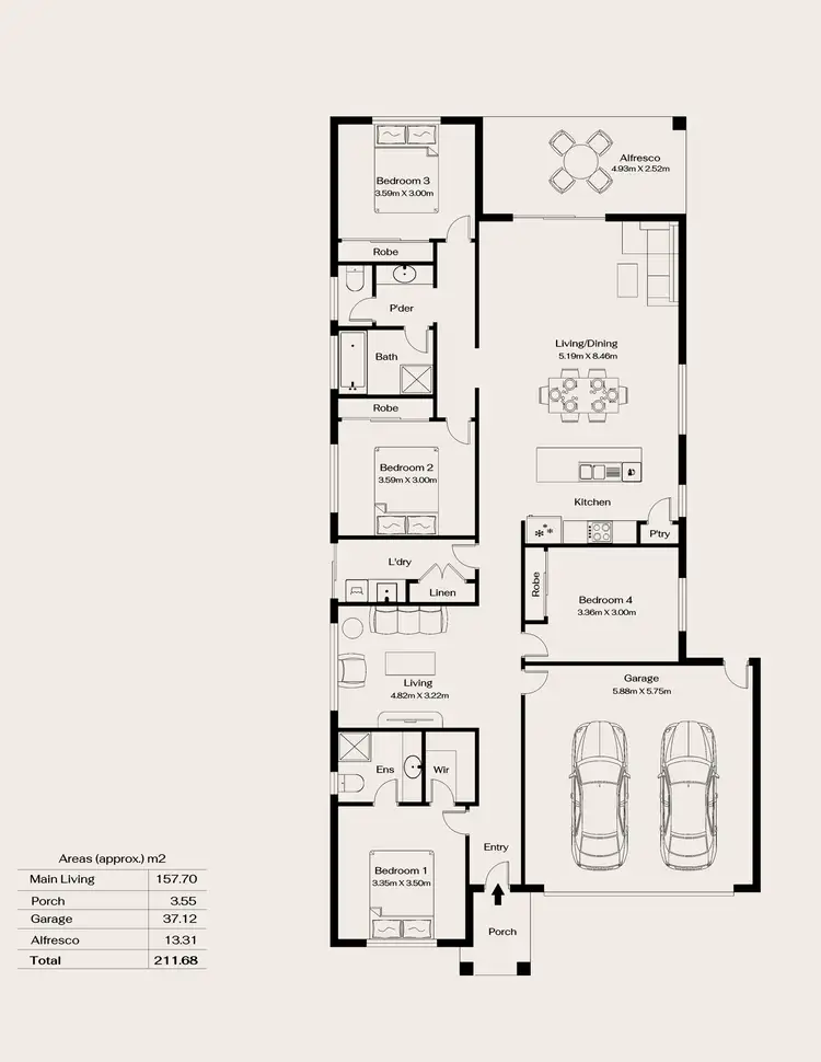 Floorplan of Homely house listing, 34 Ruby Way, Mount Barker SA 5251
